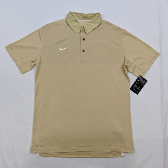 Nike | Shirts | Nike Mens Futboll Polo Shirt Size M Drifit Beige | Poshmark